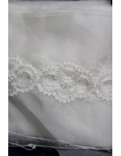 TIRA ENCAJE BORDADO CRUDO 12CM