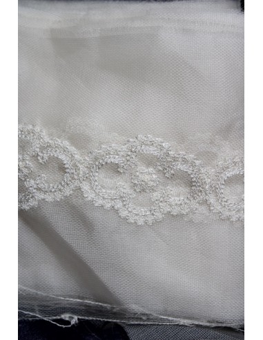 TIRA ENCAJE BORDADO CRUDO 12CM